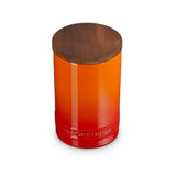 Le Creuset Stoneware Signature 770ml Storage Jar with Wooden Lid - Volcanic