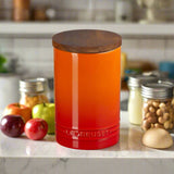 Le Creuset Stoneware Signature 770ml Storage Jar with Wooden Lid - Volcanic