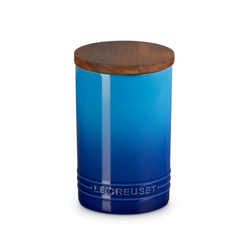 Le Creuset Stoneware Signature 770ml Storage Jar with Wooden Lid - Azure