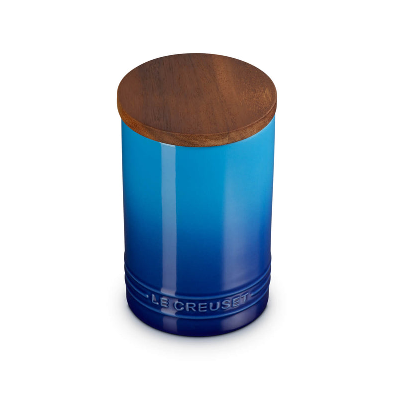 Le Creuset Stoneware Signature 770ml Storage Jar with Wooden Lid - Azure