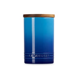 Le Creuset Stoneware Signature 770ml Storage Jar with Wooden Lid - Azure