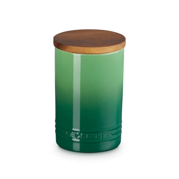 Le Creuset Stoneware Signature 770ml Storage Jar with Wooden Lid - Bamboo