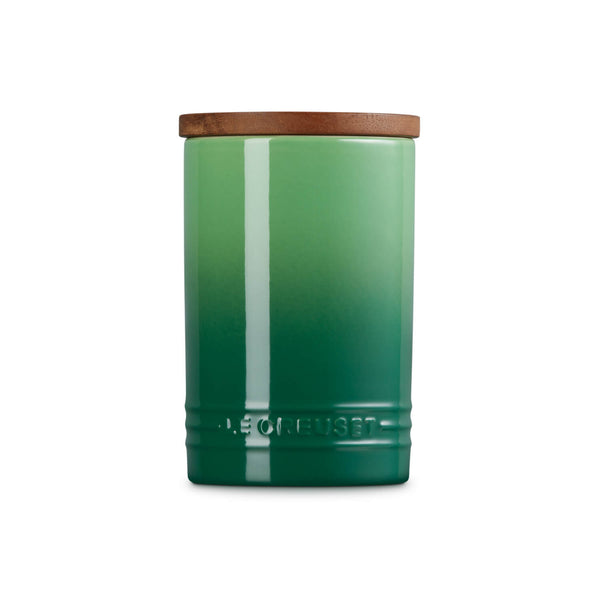 Le Creuset Stoneware Signature 770ml Storage Jar with Wooden Lid - Bamboo