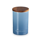 Le Creuset Stoneware Signature 770ml Storage Jar with Wooden Lid - Chambray