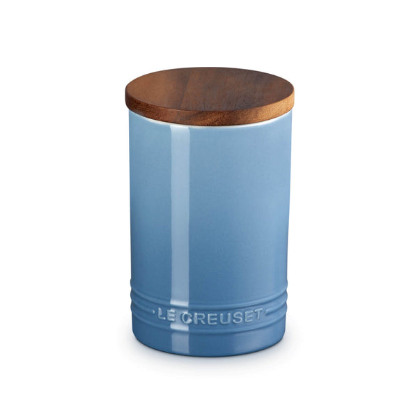 Le Creuset Stoneware Signature 770ml Storage Jar with Wooden Lid - Chambray