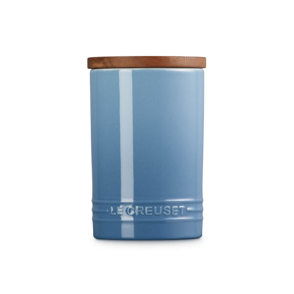 Le Creuset Stoneware Signature 770ml Storage Jar with Wooden Lid - Chambray