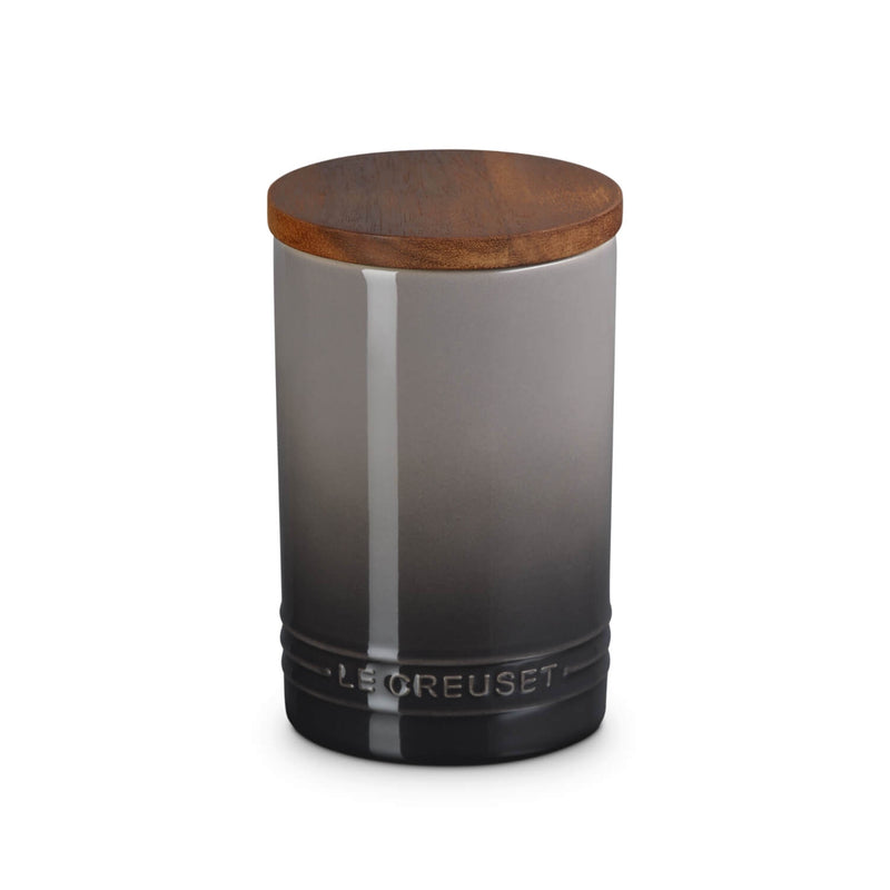 Le Creuset Stoneware Signature 770ml Storage Jar with Wooden Lid - Flint