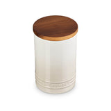 Le Creuset Stoneware Signature 770ml Storage Jar with Wooden Lid - Meringue