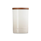 Le Creuset Stoneware Signature 770ml Storage Jar with Wooden Lid - Meringue