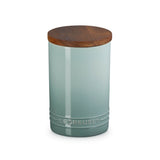 Le Creuset Stoneware Signature 770ml Storage Jar with Wooden Lid - Sea Salt