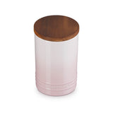 Le Creuset Stoneware Signature 770ml Storage Jar with Wooden Lid - Shell Pink