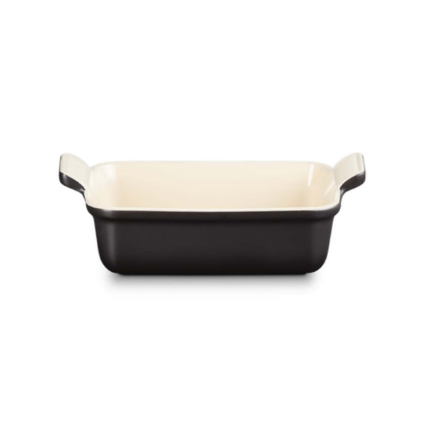 Le Creuset Stoneware Heritage 19cm Rectangular Dish - Matte Black