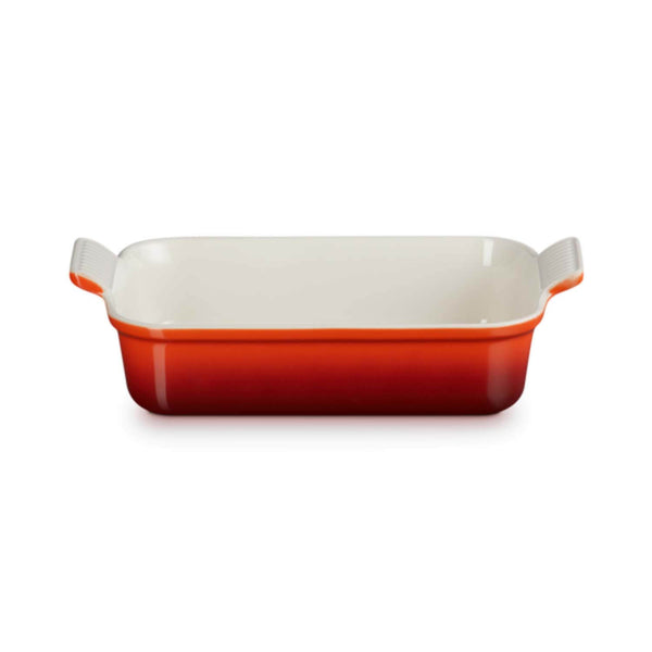 Le Creuset Stoneware Heritage 26cm Rectangular Deep Dish - Cerise