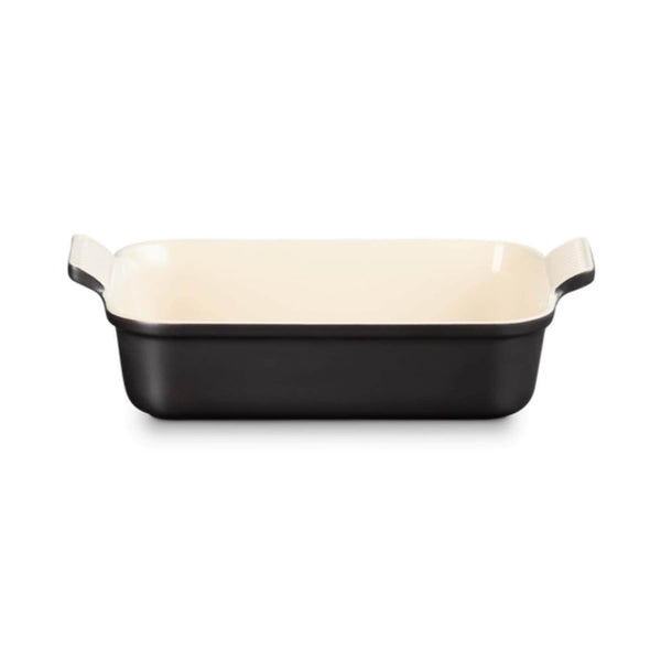 Le Creuset Stoneware Heritage 26cm Rectangular Dish - Matte Black