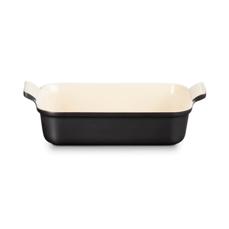 Le Creuset Stoneware Heritage 26cm Rectangular Dish - Matte Black