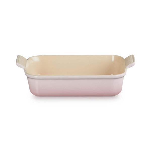 Le Creuset Stoneware Heritage 26cm Rectangular Deep  Dish - Shell Pink