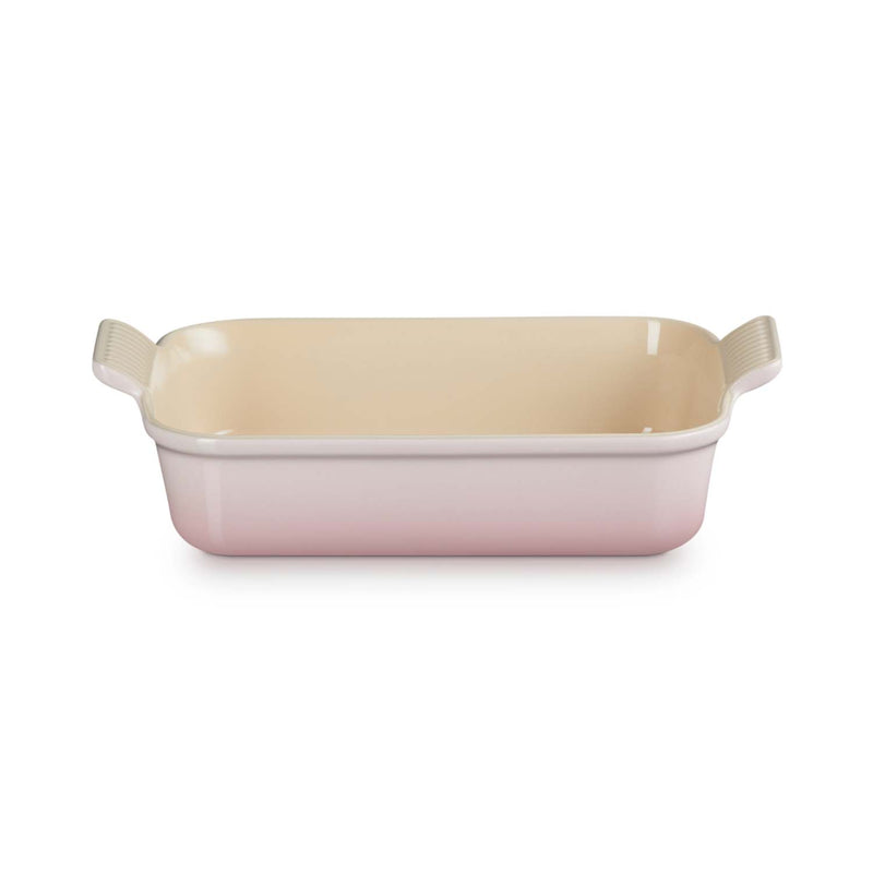 Le Creuset Stoneware Heritage 26cm Rectangular Deep  Dish - Shell Pink