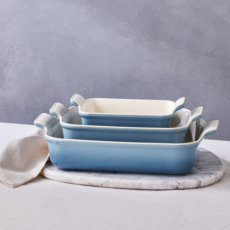 Le Creuset Stoneware Heritage 32cm Deep Rectangular Dish - Chambray