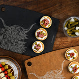 Epicurean™ Slate Coloured 29.8cm x 21.5cm Cutting Board - Highland Cow