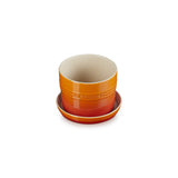 Le Creuset 14cm Stoneware Herb Planter with Tray - Volcanic