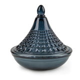 Candlelight 13cm Embossed Glass Tagine 3-Wick Scented Candle - Blue