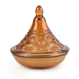Candlelight 13cm Embossed Glass Tagine 3-Wick Scented Candle - Terracotta