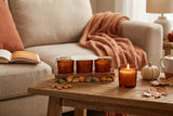 Candlelight Set Of 3 Scented Votive Glass Candles - Pumpkin & Ginger