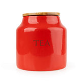 Candlelight Tomato Tea Storage Jar - Red