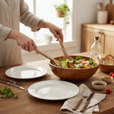 Candlelight Mango Wood Serving Fork & Spoon Set - Tomato