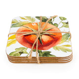Candlelight Set Of 4 Coasters - Tomato
