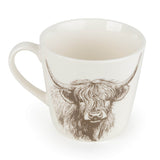 Candlelight Highland Cow Wide Conical Mug