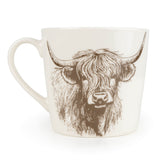 Candlelight Highland Cow Wide Conical Mug