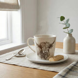 Candlelight Highland Cow Wide Conical Mug