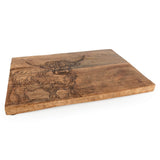 Candlelight Set Of 2 Mango Wood Placemats - Highland Cow