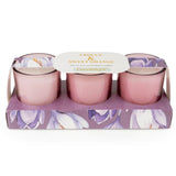 Candlelight Set Of 3 Scented Votive Candles - Crocus & Sweet Orange