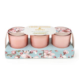 Candlelight Set Of 3 Scented Votive Candles - Cherry Blossom & Sakura