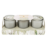Candlelight Set Of 3 Scented Votive Candles - White Tulip & Bergamot