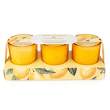 Candlelight Set Of 3 Scented Votive Candles - Sweet Lemon & Rosemary