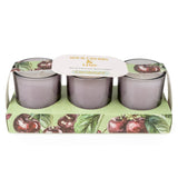 Candlelight Set Of 3 Scented Votive Candles - Sour Cherry & Lime