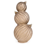 Candlelight 36.5cm 3 Stacking Glass Bauble LED Light - Champagne