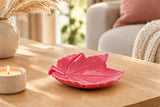 Candlelight 16cm Ceramic Fig Leaf Shaped Bowl - Plum