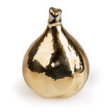 Candlelight Large Ceramic Fig Ornament - Gold