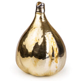 Candlelight Large Ceramic Fig Ornament - Gold