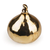 Candlelight Small Ceramic Fig Ornament - Gold