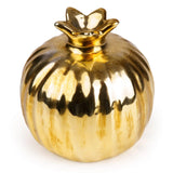 Candlelight 10cm Ceramic Pomegranate Ornament - Gold