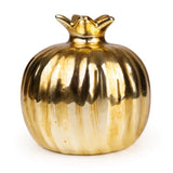 Candlelight 10cm Ceramic Pomegranate Ornament - Gold