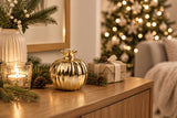 Candlelight 10cm Ceramic Pomegranate Ornament - Gold