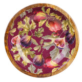 Candlelight 30cm Mango Wood Serving Bowl - Fig & Pomegranate