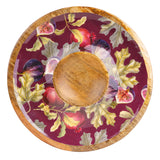 Candlelight 30cm Mango Wood Chip & Dip Dish - Fig & Pomegranate
