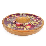 Candlelight 30cm Mango Wood Chip & Dip Dish - Fig & Pomegranate